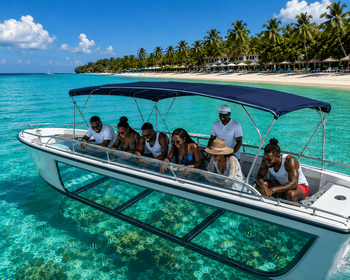 Glass Bottom Boat & Island Picnic Tour